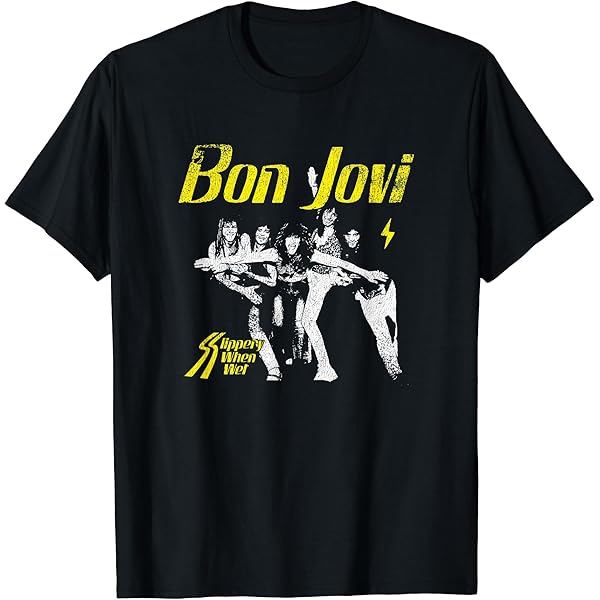 Amazon | ボン・ジョヴィ・フレイムズ公式 Tシャツ | Tシャツ